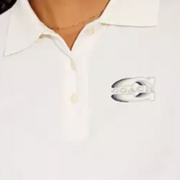 NWT COACH Solid Gradient Pique Polo Cotton Shirt Size US XL New With Tag - Picture 5 of 6